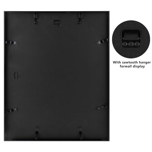 Frametory, 16x20 Metal Picture Frame with Mat for 11x14 Picture & Real Glass, Aluminum Photo Frame Collection (Black, 1 Pack) - Image 5
