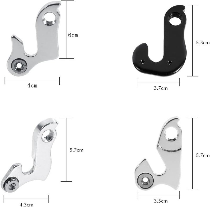 comfrt Bicycle Frame Tail Hook, Aluminium Alloy Bike Rear Derailleur Hanger Dropout Lug Pull Hook with Screw - Image 4