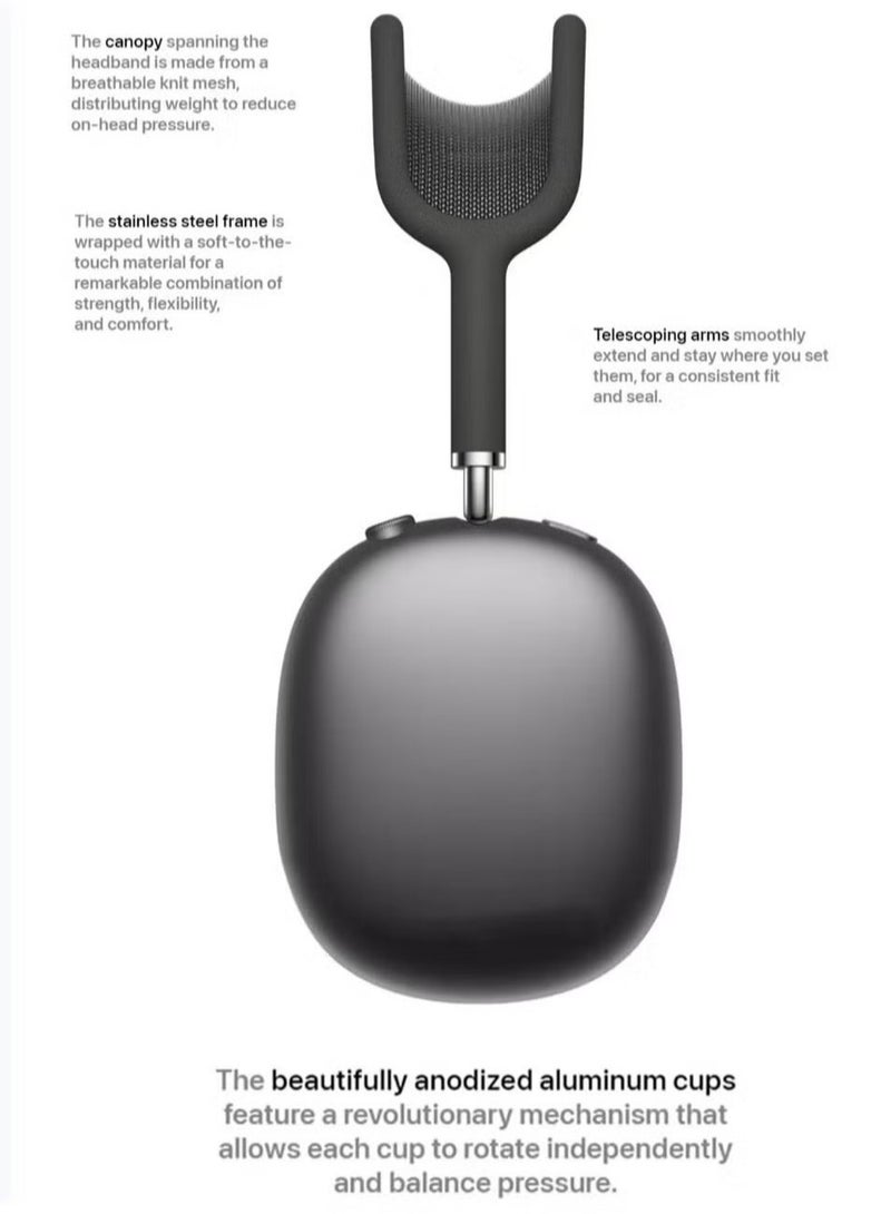 Bluetooth Wireless Over-ear Active Noise Reduction Headphones, Upgraded Version, 20Hours Playtime, HiFi Audio Adjustable Headphone for iPhone/Android/Samsung - Image 4