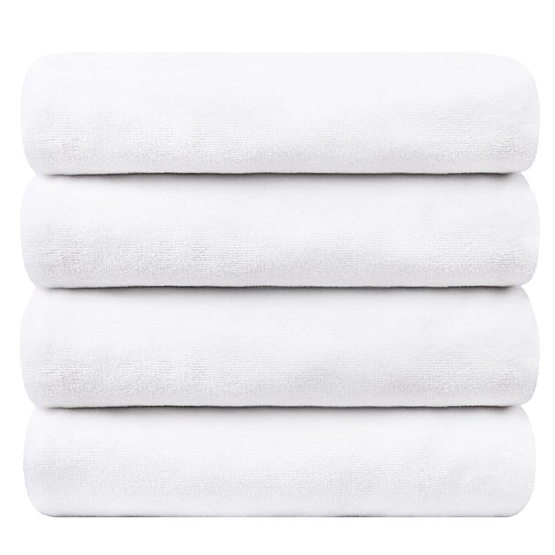 جي ام ال مناشف حمام ميكروفيات الحمام JML مجموعة 4 حزمة (30 "" × 60 "") - حجم كبير امتصاص سريع للتجفيف متعدد الأغراض كمناشف للياقة الاستحمام مناشف اليوغا - Image 2