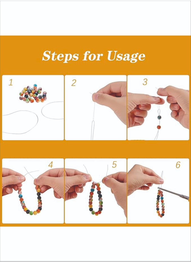 Crystal Tec - Pack of 3 Spool 0.8 mm Elastic Jewellery Thread Rubber Thread, Crystal Elastic Cord, Jewellery Thread, Craft Cord, Transparent Thread, for DIY, Pearl Jewellery, Bracelets Crafts’ - Image 1