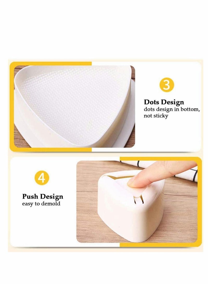 Excefore 2 Pieces Rice Ball Mould Makers, Triangle Sushi Mould in 2 Sizes and 1 Piece Rice Paddle for Bento or Japanese Box Meal Children Bento Home Kitchen DIY Nori Rice Bento - Image 5