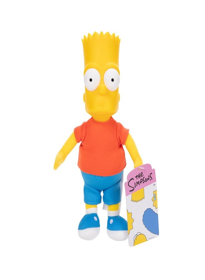 The Simpsons ديسني ذا سيمبسونز بارت دمية محشوة تتميز بجسم من قماش ناعم ورأس منحوت مرخص رسميًا - Image 3