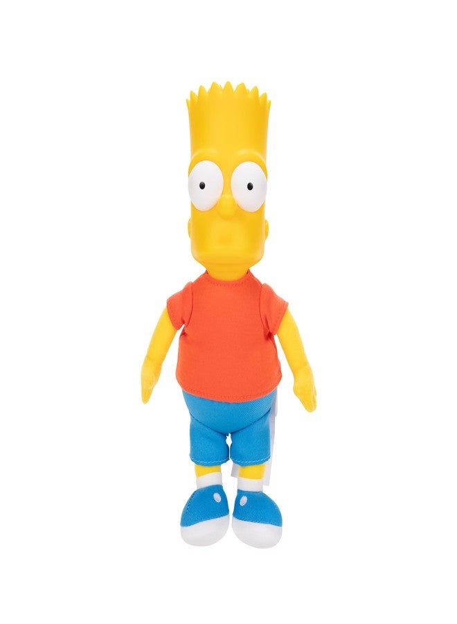 The Simpsons ديسني ذا سيمبسونز بارت دمية محشوة تتميز بجسم من قماش ناعم ورأس منحوت مرخص رسميًا - Image 2