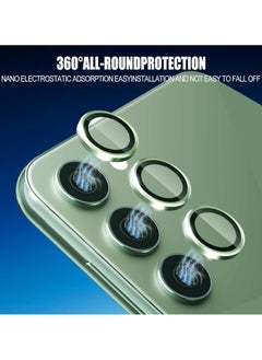 FARROBIZZ S23/ S23 Plus/ S24 5 Pcs Camera Lens Protector With 9H Tempered HD Glass Camera Cover Anti Scratch Aluminum Alloy Camera Ring (Green)  - Image 3