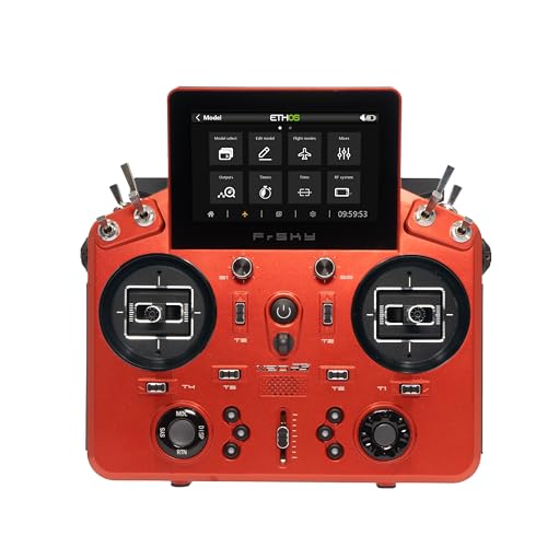 FrSky Tandem X20RS Radio Transmitter TDISRM RS Module DualBand 900M24G Supports TW TD R9 ACCST D16 CNC Gimbals 8GB Storage 800480 Touchscreen TTS  Vibration Feedback Cherry Red - Image 1