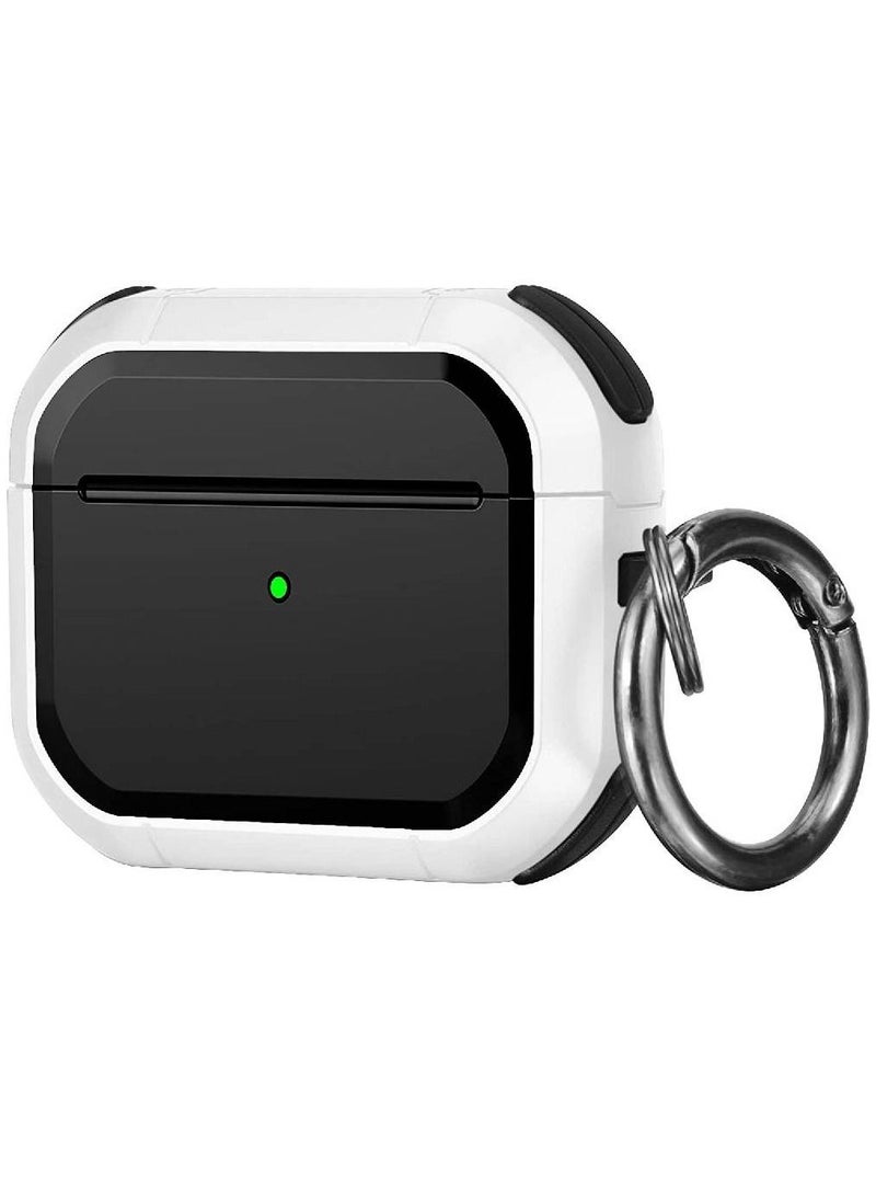 GENNEXT - Airpods 3 Case(2021) with Keychain,Full-Body Rugged Military Grade Protective Cover for Airpods 3rd Generation(2021),Shock Absorption Corner Design,Durable Armor Case,White - Image 1