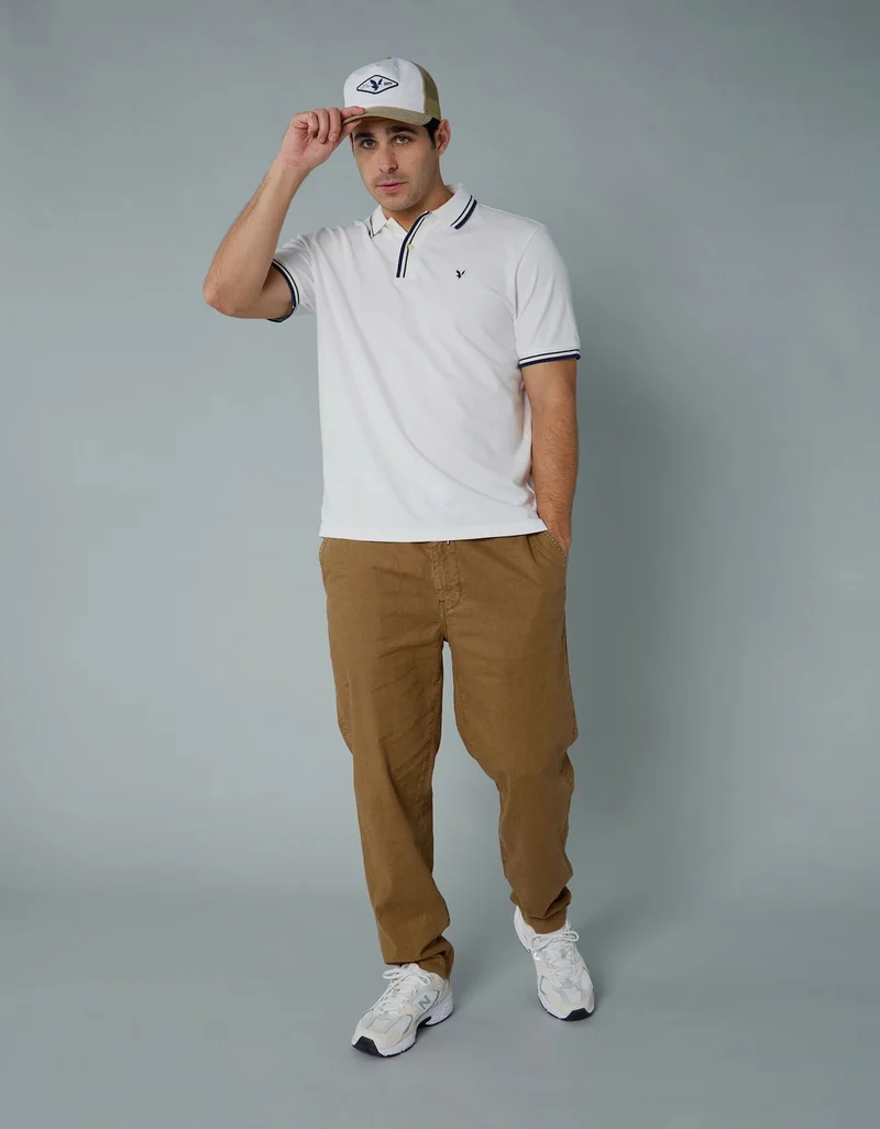 AE Stretch Pique Tipped Polo Shirt