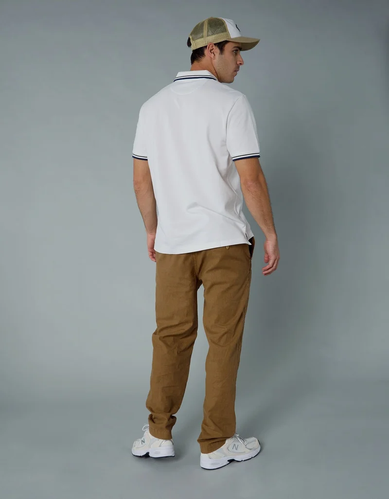 American Eagle AE Stretch Pique Tipped Polo Shirt