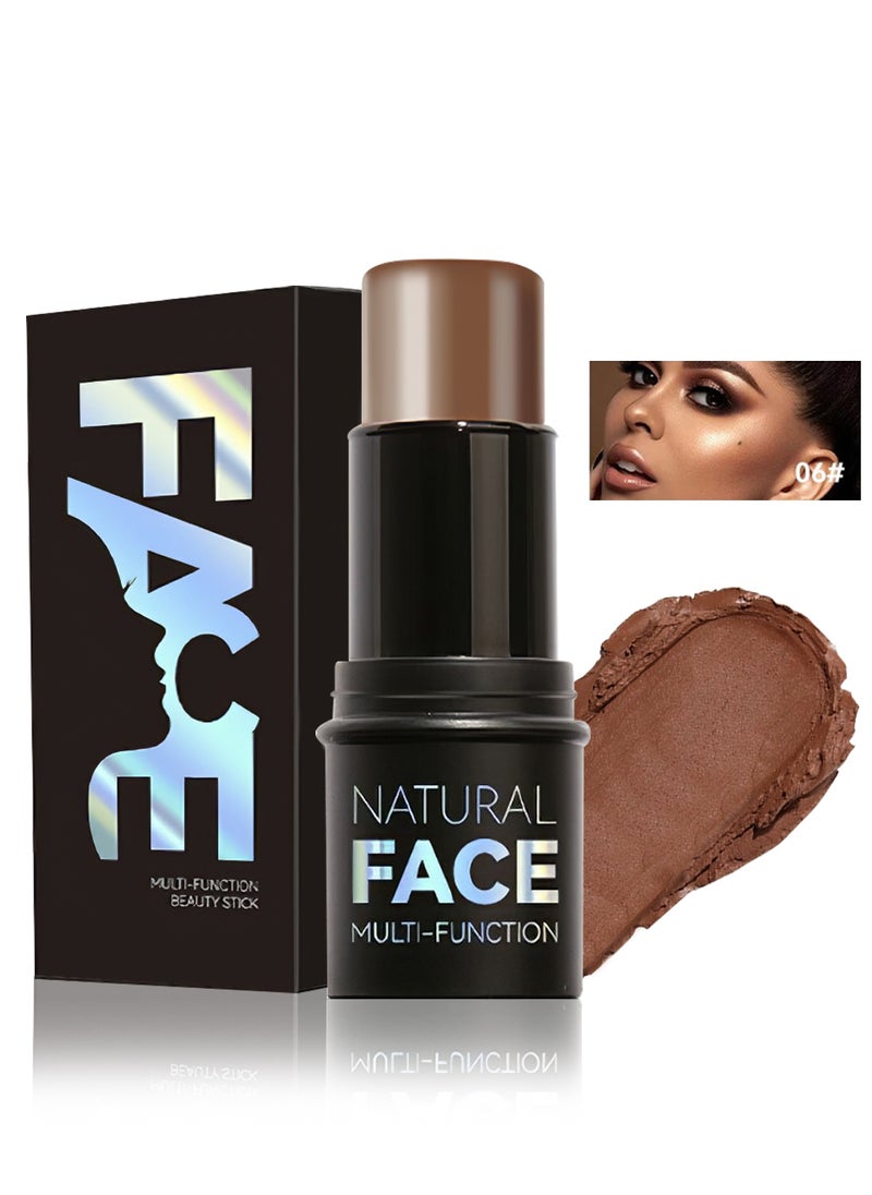 Generic Natural Face Multi-Function Beauty Stick, Long Lasting Waterproof Highlighter Cream, Lightweight Smooth Bronzer Blush Makeup for All Skin, 6G  - Image 1