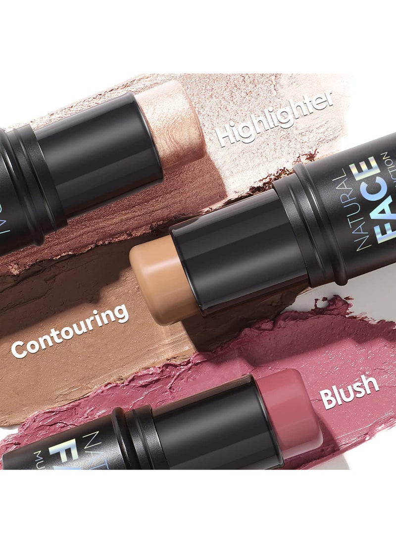 Generic Natural Face Multi-Function Beauty Stick, Long Lasting Waterproof Highlighter Cream, Lightweight Smooth Bronzer Blush Makeup for All Skin, 6G  - Image 5