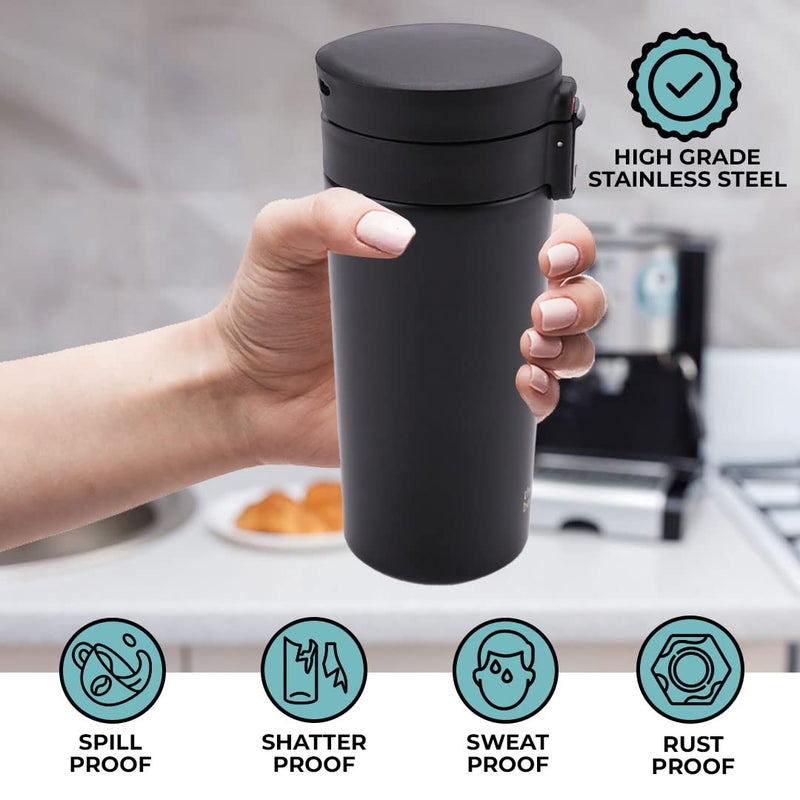 The Better Home 380 ml Insulated Coffee Cup Tumbler Double Walled 304 Stainless Steel Leakproof Hot and Cold Water for Office 6 hrs hot Cold - Image 2