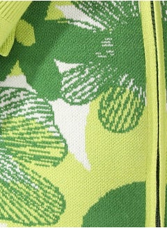 Andora Girls Self Patterned Sweatshirt With A Pin-on Toy _Lime Green  - Image 5