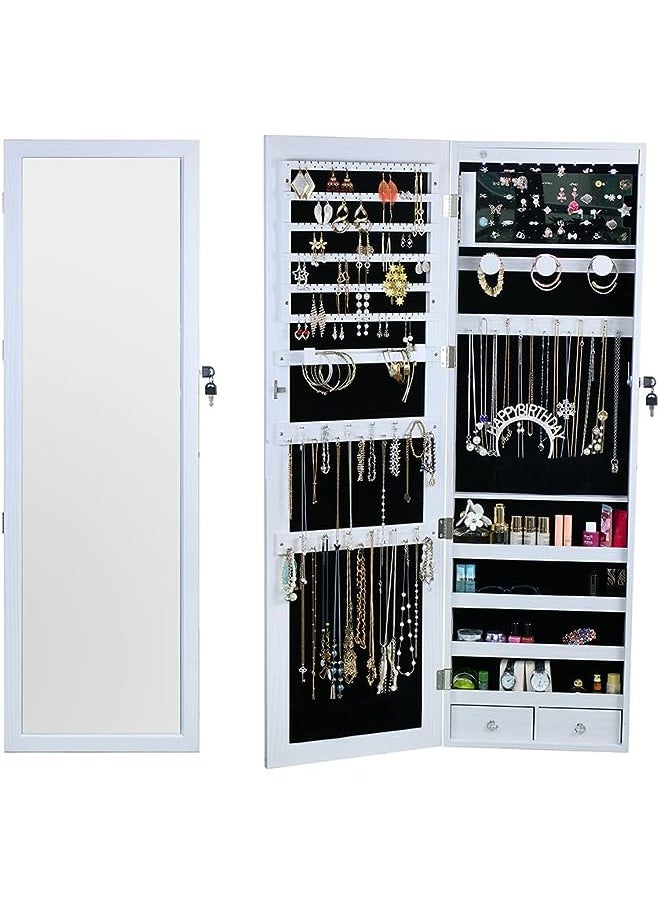 Cabinet Organizer with Mirror,Wall-Mounted Jewelry Storage Organizer with 2 Drawer,DIY Space Saving Organizer with Lock (HR1002) - pzsku/Z2DE2709D3DBD947BFF95Z/45/_/1691829006/3e68acbc-03e9-49cf-81a9-8df4a5549506