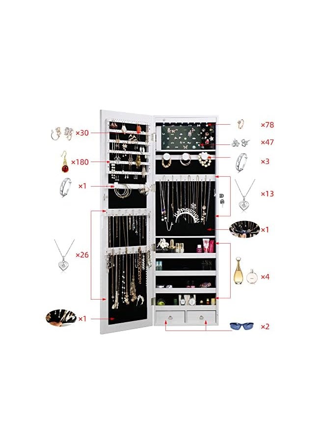 Cabinet Organizer with Mirror,Wall-Mounted Jewelry Storage Organizer with 2 Drawer,DIY Space Saving Organizer with Lock (HR1002) - pzsku/Z2DE2709D3DBD947BFF95Z/45/_/1691829008/fed6dca2-c5ea-48d9-bfcf-aaf3dfb67f58