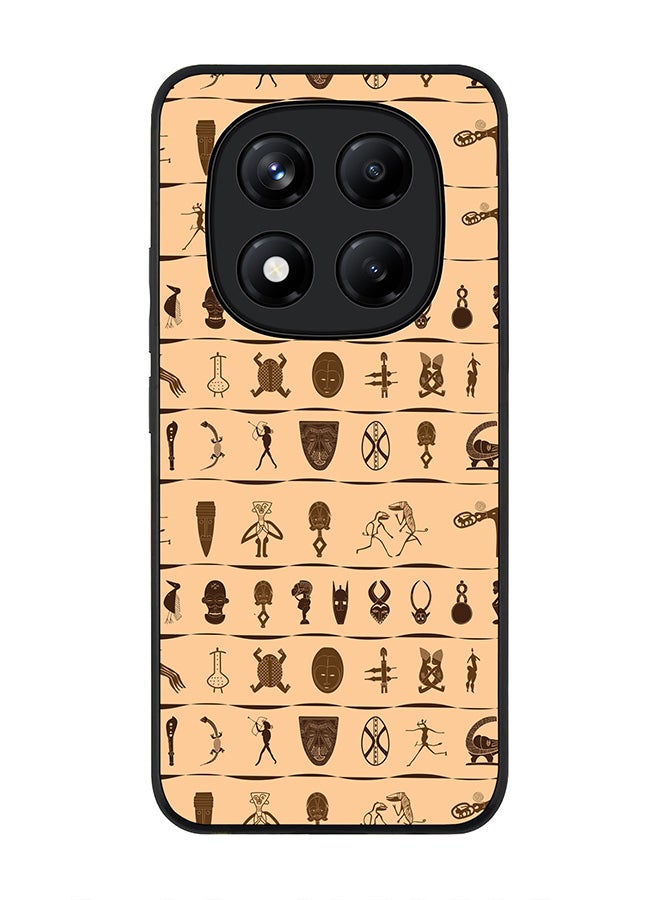 Stylizedd For Xiaomi Redmi Note 14 Pro 4G 4G Case,Slim fit Camera Protection, Shockproof Thin Phone cover  - Tribal Hieroglyphics - Image 1