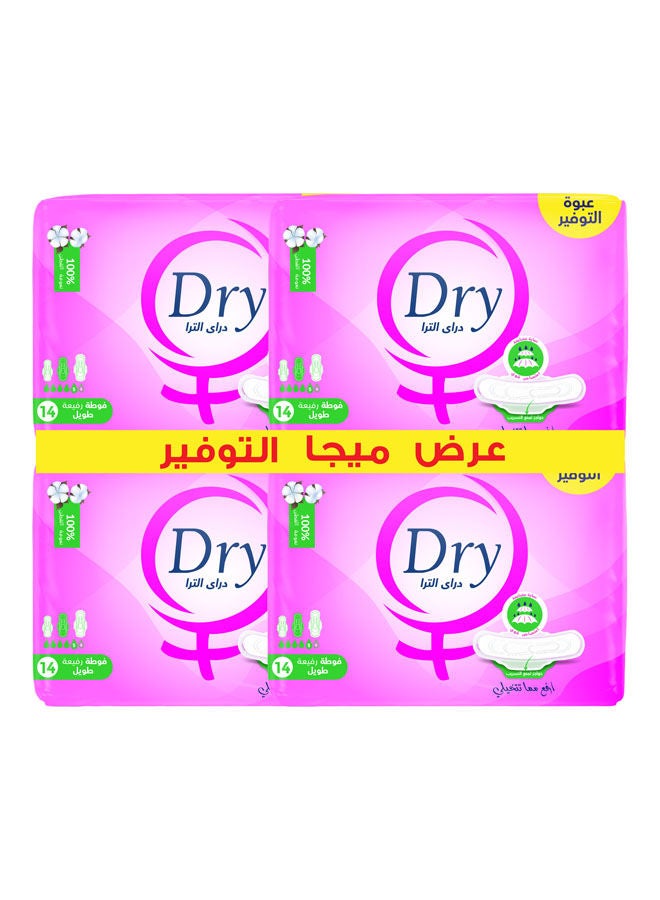 Ultra Thin Menstrual Pads Sanitary Mega Provide 56 Towels Long Size