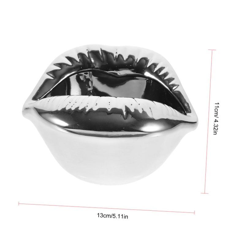 Ceramic Lip Ashtray Non Skid Bottom Easy Clean Unique Gift Home Bar Office Decor - Image 3