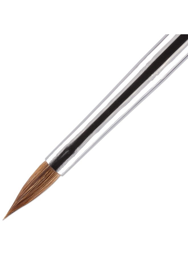 Pana 3D Kolinsky Nail Art Brush Pink Glitter Handle, Size 5 Acrylic Nail Art Sculpture Brush For Manicures Pedicure Salon Professional Or Beginner - Image 4