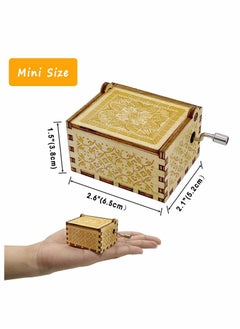 KASTWAVE You Are My Sunshine Music Box Sunflower, Unique Gifts for Birthday, Anniversary, Valentines Day, Mothers Day, Wood Hand Crank Vintage Crafts Laser Engraved Personalized Musical Boxes  - Image 4