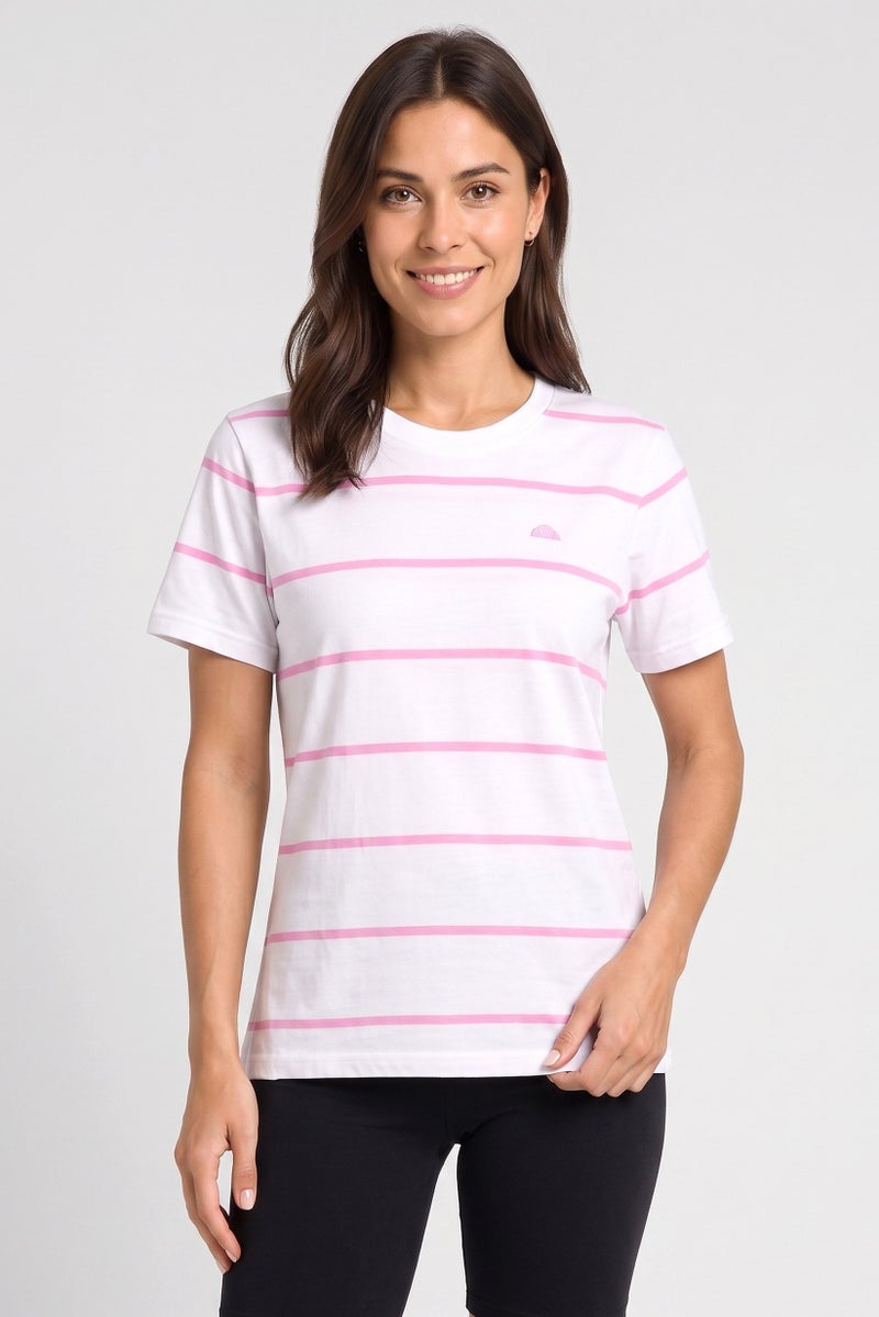 Ellesse Women Sportswear Fit Short Sleeve Outdoor T-Shirt, White - Image 1