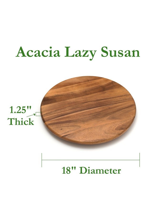 Lipper International دوار مطبخ ليبر إنترناشيونال من خشب الأكاسيا بقطر 18 بوصة - Image 2