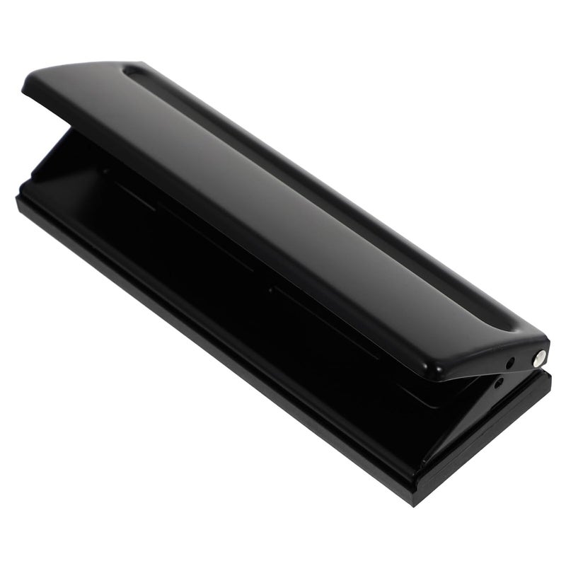Adjustable 6 Hole Manual Paper Punch Black For Planner Binder Craft School Use - Image 1