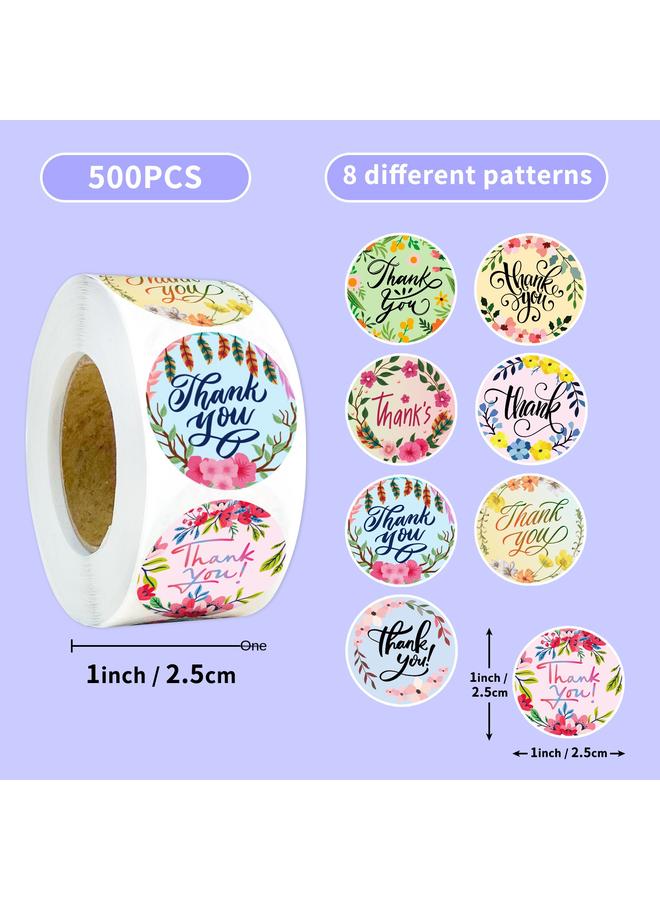 Bluejw Sell 500 Sheets/roll Thank You Sealing Children's Reward Stickers Pink Round Packaging Stickers - Image 2