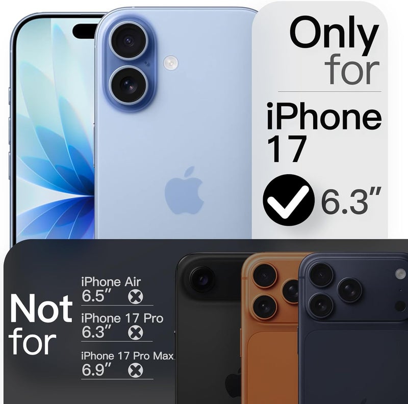 حافظة JETech الرفيعة لـ iPhone 17 مقاس 6.3 بوصة، غطاء هاتف فائق النحافة وخفيف الوزن وبسيط مع حماية عدسة الكاميرا، لمسة نهائية غير لامعة مقاومة لبصمات الأصابع (أزرق ضبابي) - Image 2