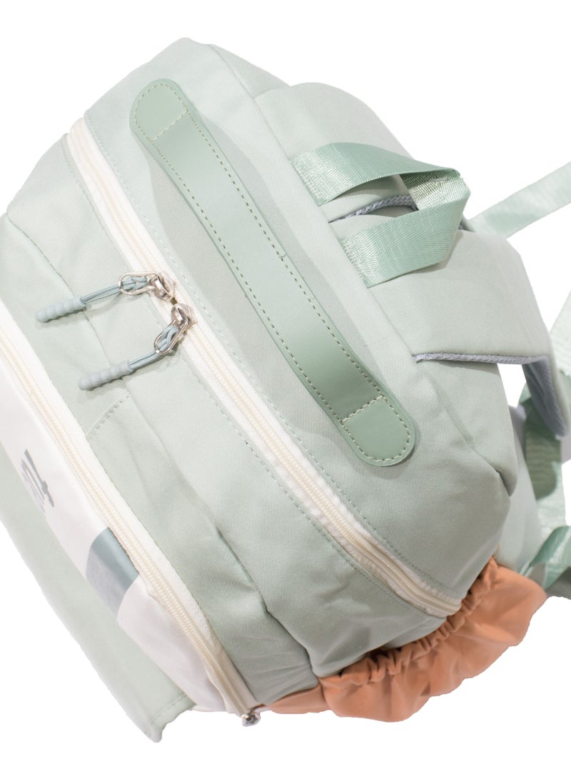 FUERCHEN Casual Unisex school backpack made of high quality nylon Green - Image 4