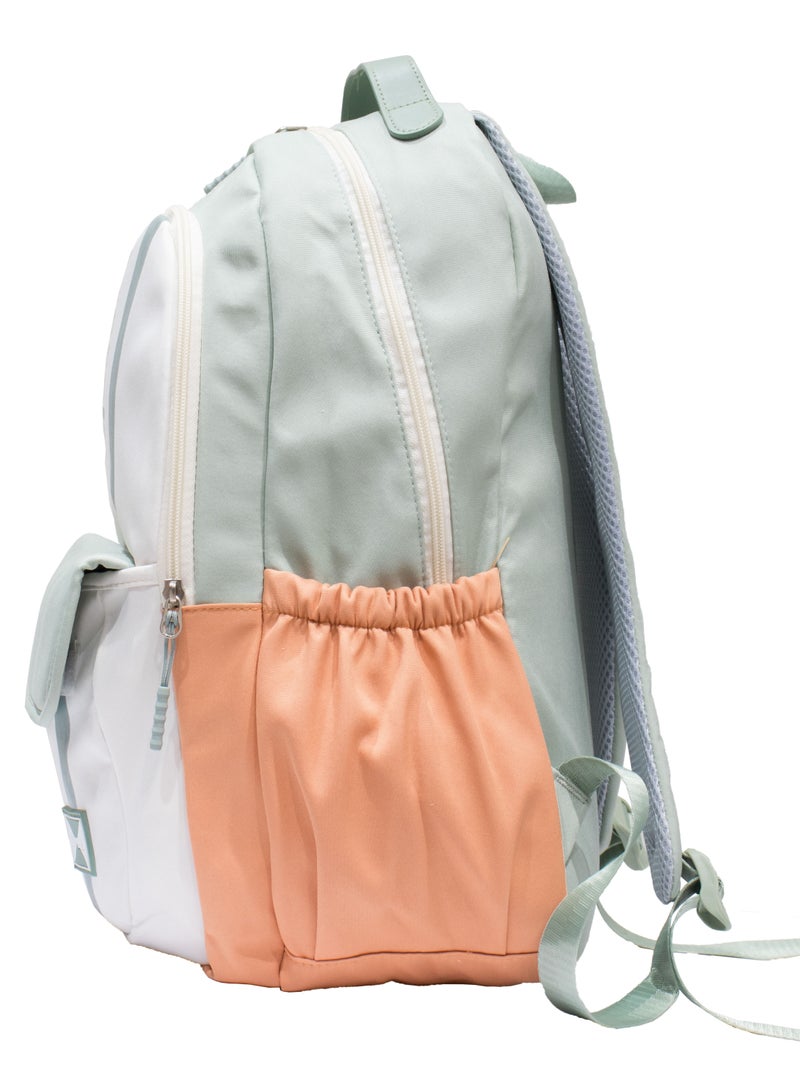 FUERCHEN Casual Unisex school backpack made of high quality nylon Green - Image 2