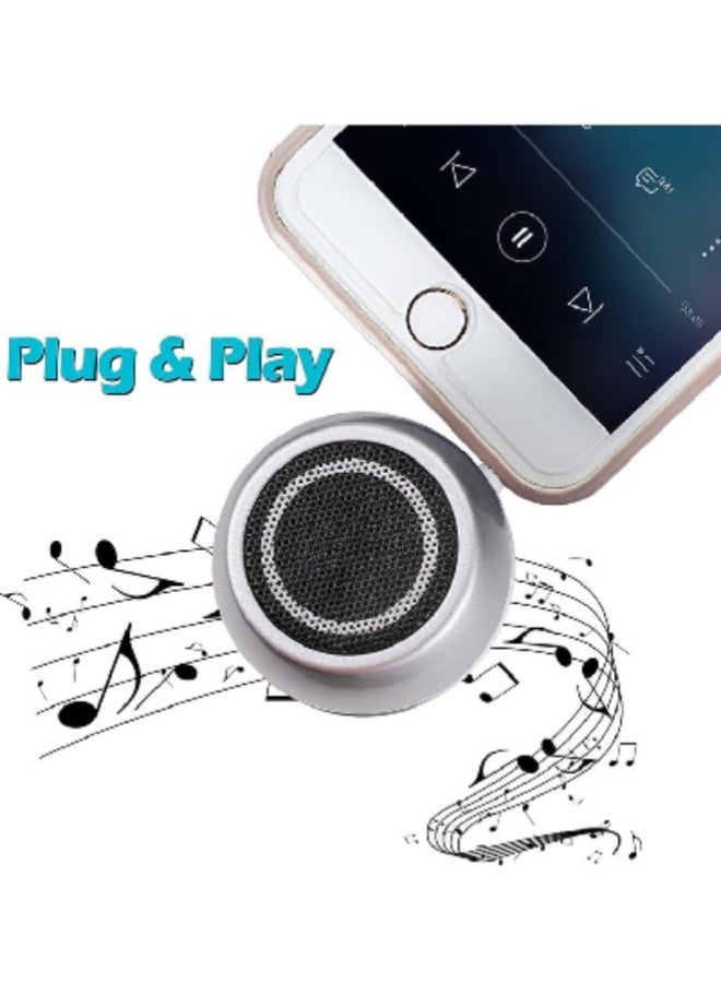 AROAQ Mini Portable Speaker 3W Rechargeable with 3.5mm AUX Jack & Built-in Battery – Compatible with iPhone, iPad, Tablet, Laptop, PC – Wireless Pocket Size Travel Speaker (Gray) - Image 4