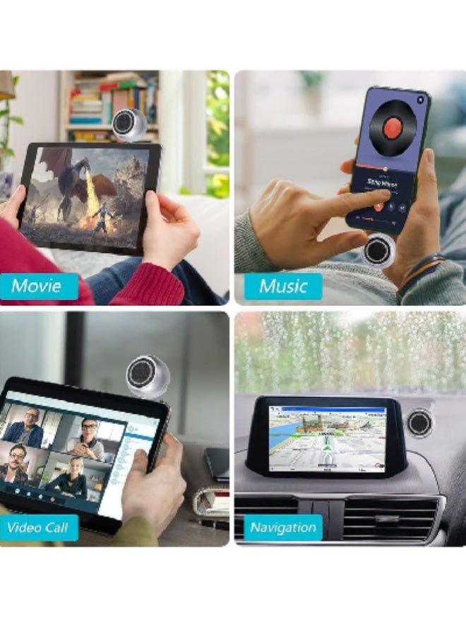 AROAQ Mini Portable Speaker 3W Rechargeable with 3.5mm AUX Jack & Built-in Battery – Compatible with iPhone, iPad, Tablet, Laptop, PC – Wireless Pocket Size Travel Speaker (Gray) - Image 5