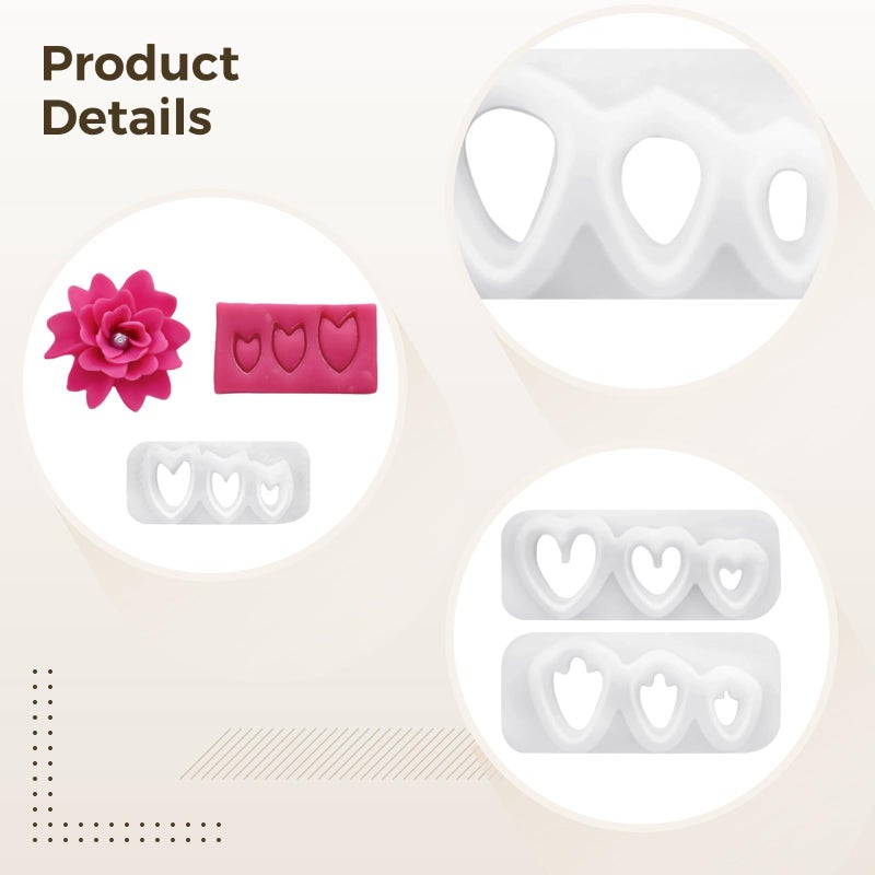 8 Pcs Flower Shape Polymer Clay Cutters Set For DIY Jewelry Making And Creative Crafts - Image 4