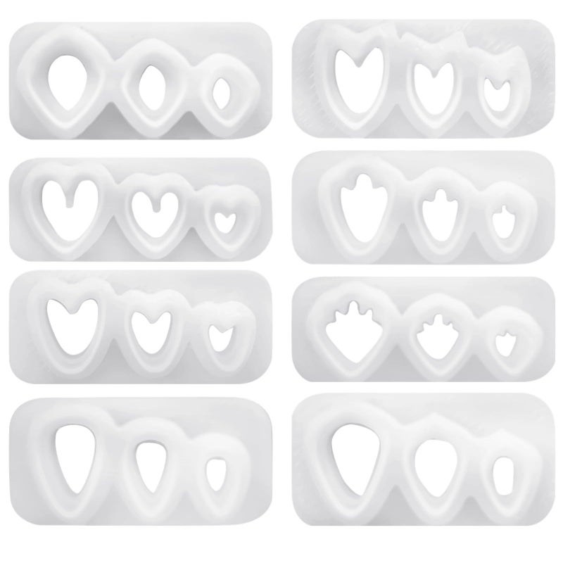 8 Pcs Flower Shape Polymer Clay Cutters Set For DIY Jewelry Making And Creative Crafts - Image 3