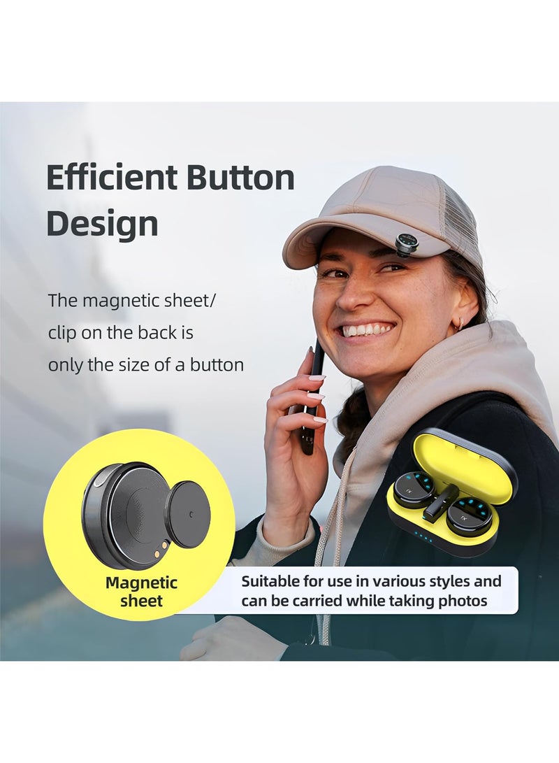 اوليو ميكروفون مغناطيسي لاسلكي للياقة لأجهزة iPhone/Android - 2.4 جيجاهرتز، مع خاصية إلغاء الضوضاء، وعمر بطارية طويل جدًا، وتوافق 99% مع الأجهزة، ميكروفون ياقة مناسب لتسجيل الفيديو، والبث المباشر، وتدوين الفيديو. - Image 3