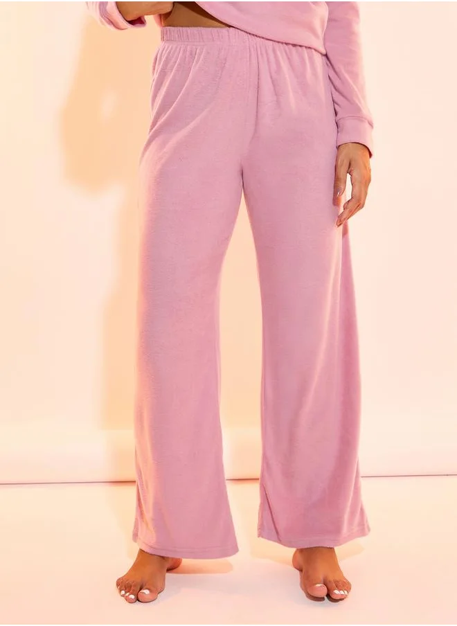 Take Two Solid Round Neck T-Shirt & Pyjama Set