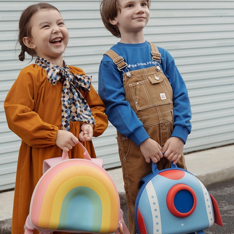 Kids Backpack: PU EVA Polyester Durable Waterproof Lightweight - Pressure Reducing Large Capacity Cute Bag for Kindergarten Trips - Image 5