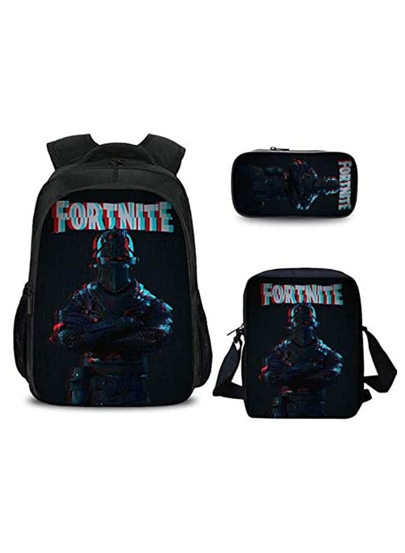 Backpack School Bag for Girls Boys Students Laptop Bag Casual Travel Daypack Bookbag School Backpack Set with Pencil Case and Single Shoulder Bag - Image 1