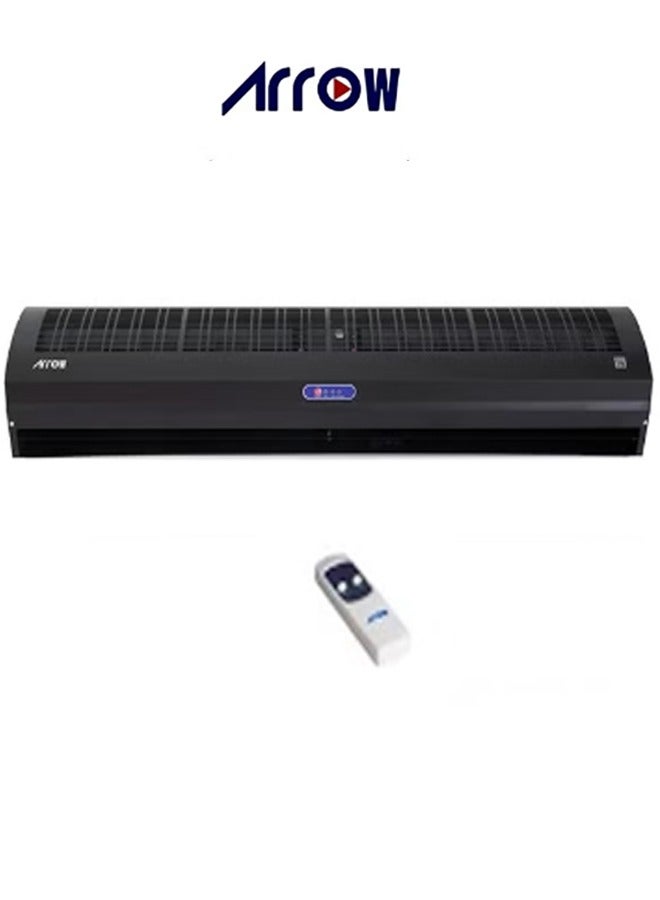 Arrow Air Curtain 90cm with Remote Control, 150W | Low Energy Consumption | 13 Fan Speed | Quit Design | Strong Air Flow | Black Color | RO-90CARC-B - Image 1