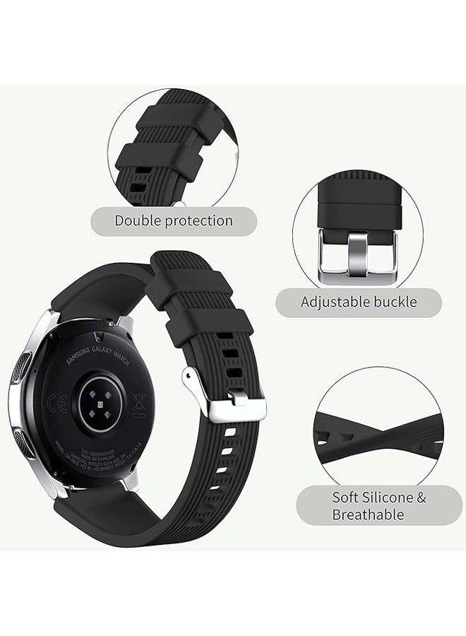 ELTRAZONE Black Silicone Sport Band with Quick Release Pins – Replacement Strap for Samsung Gear S3 Frontier - Image 2