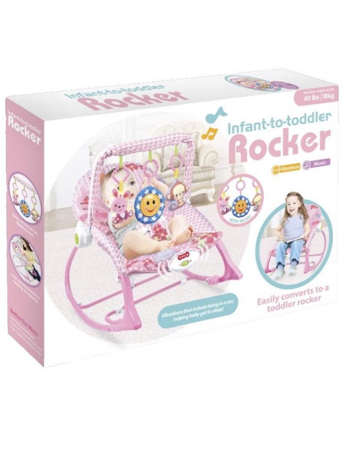 2 In 1 Baby Bouncer Soft Seat With Hanging Playful Toys - Pink - pzsku/Z2DE31E924A7A2FAA988DZ/45/_/1740983682/aafa6780-90af-4553-983c-fec1cf54d2a0