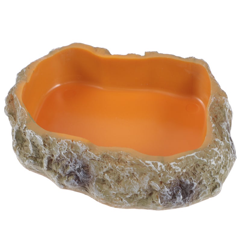 2pcs Reptile Feeding Bowl Resin Reptile Water Dish Food Bowl Reptile Food Water Dish for Lizard Tortoise - Image 5