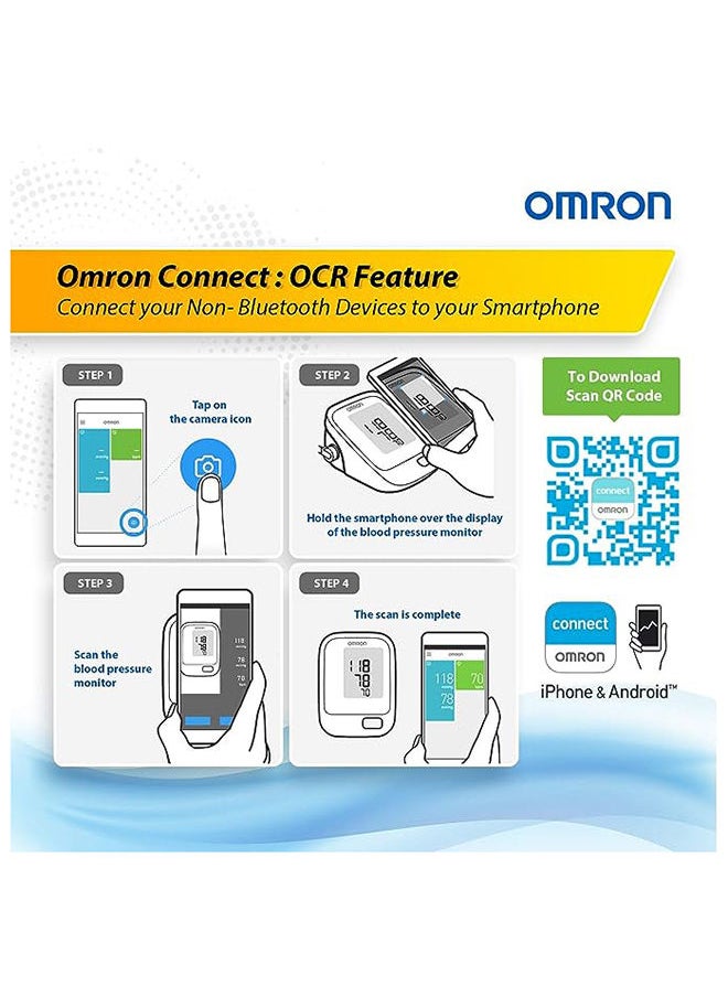 Omron - HEM 7121J Fully Automatic Digital Blood Pressure Monitor With Intellisense Technology And Cuff Wrapping Guide (White) - Image 1