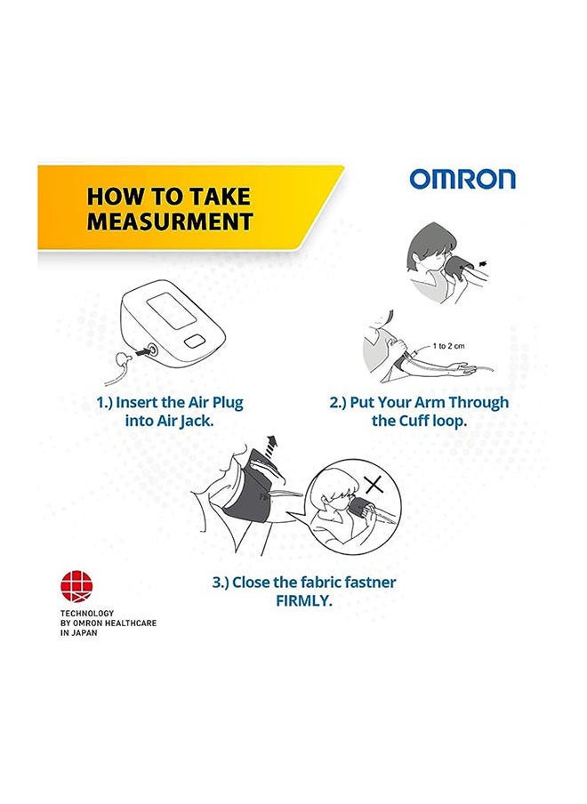 Omron - HEM 7121J Fully Automatic Digital Blood Pressure Monitor With Intellisense Technology And Cuff Wrapping Guide (White) - Image 1