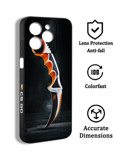 Phone Protective Case Cover For Infinix Smart 8 CS Counter Strike Go Karambit Knife HOZ08 Print