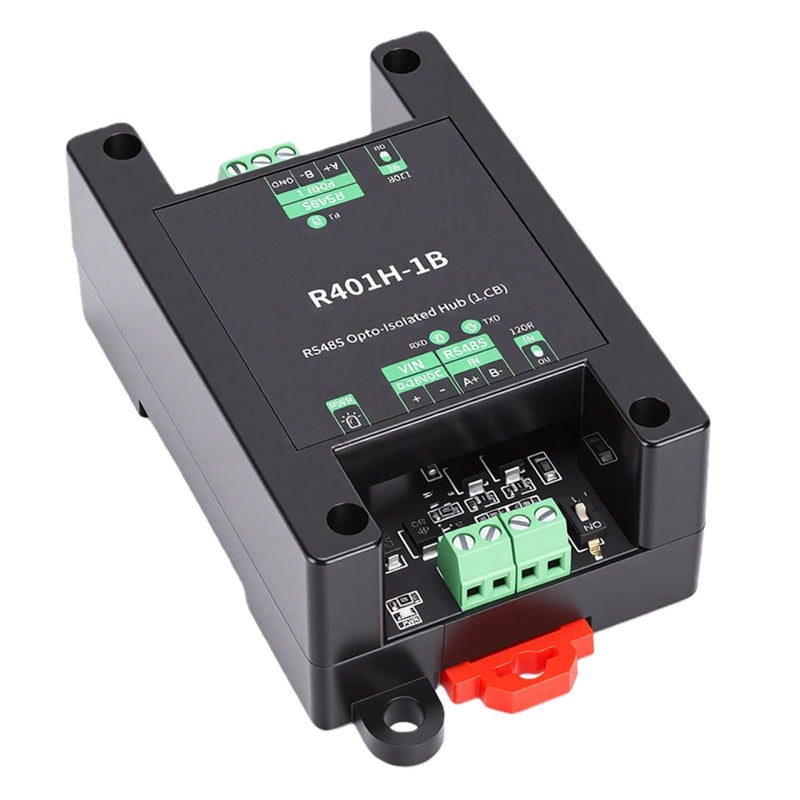 محور RS485 معزول بـ 32 عقدة، عزل بصري 485، توسيع الشبكة الصناعية، مرحل تمديد، سكة حديدية، مقاومة طرفية 120R قابلة للاختيار - Image 4