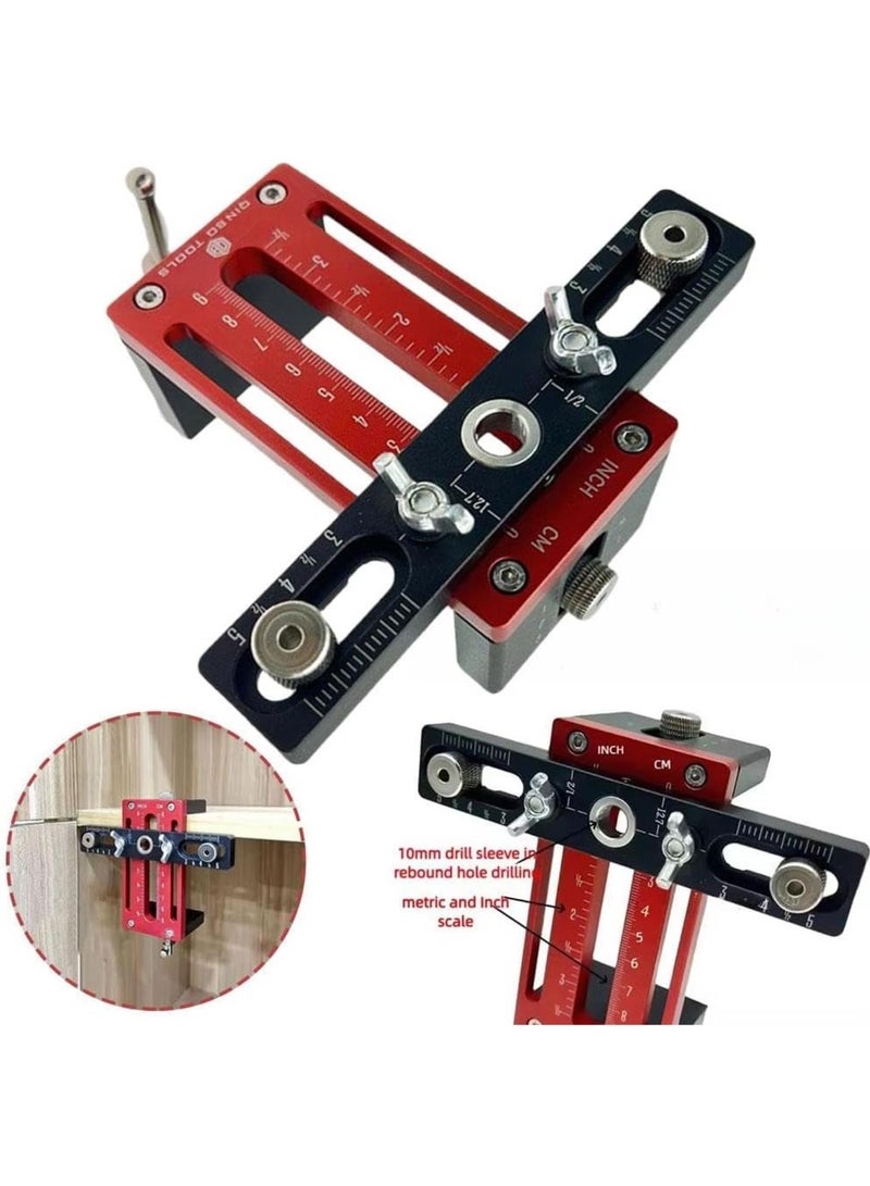 GGOOT Cabinet Door Mounting Jig,Cabinet Door Installation Positioner,Aluminum Alloy Cabinet Hardware Jig,Cabinet Handle Template,Door Installation Tools,Adjustable Drilling Template - Image 3