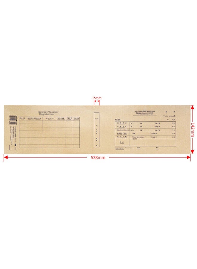 Simaa Accounting Voucher Cover 538*142mm Integrated 50 Sheets/ Pack Suitable For 240*140mm Invoice Version Vouchers - Image 2