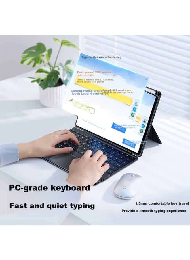 Smartdevil Huawei Matepad Air 12-inch Detachable Keyboard Protective Case With Magnetic Absorption And Silicone Shell With Pen Slot, Black - Image 2